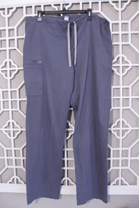 Wonderwink Scrub Pants Womens 1X Tall Blue Drawstring Waist Cargo Pocket 42x34 - Picture 1 of 9