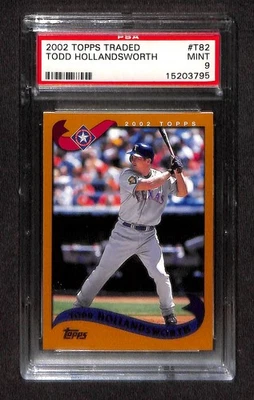 2002 Topps Traded #T82 TODD HOLLANDSWORTH PSA 9 Mint 15203795  - Image 1 of 3