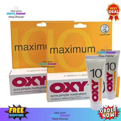 2x Oxy 10 25g 10% Benzoyl Peroxide Stubborn Acne Pimple Cream Maximum Strength - Image 1 of 4