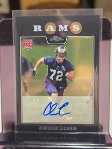 Autógrafos de novato Topps 2008 cromados #TC236 Chris Long radiocontrol - Imagen 1 de 2
