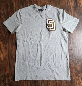 San Diego Padres New Era Logo Select Men's T-Shirt Gray Stitched Patch Tee, M - Picture 1 of 6