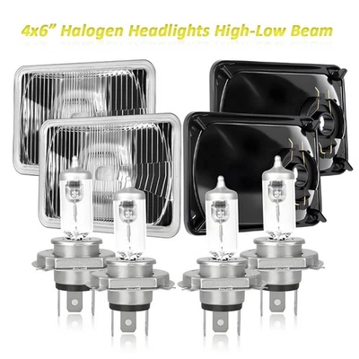 Faros halógenos de haz alto/bajo de 4x6"" 4 piezas para Chevrolet G10 G20-G30 1992-1995 Foto 1 de 4