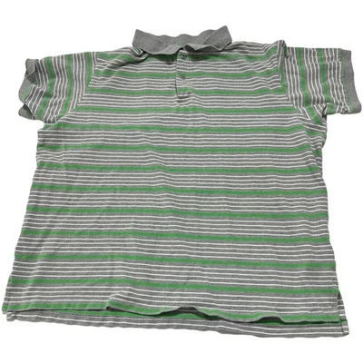 Camisa Polo Great Northwest Hombre XL Verde Gris Rayas Manga Corta 100% Algodón  Foto 1 de 4