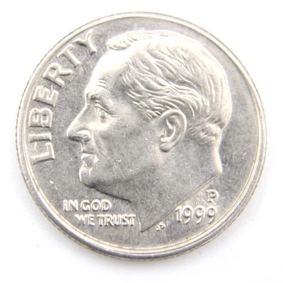 1999 P Roosevelt  Dime AU About Uncirculated Free Shipping [C99] - Image 1 of 2