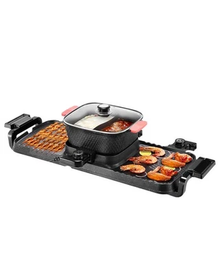 Hot Pot with Grill 2300W 2-in-1 Electric Smokeless BBQ Pan with Removable Pot - Image 1 of 4