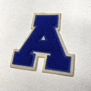 VTG Letterman Varsity Patch Letter A Blue Chenille Felt Sports Athletic Logo - Picture 1 of 9