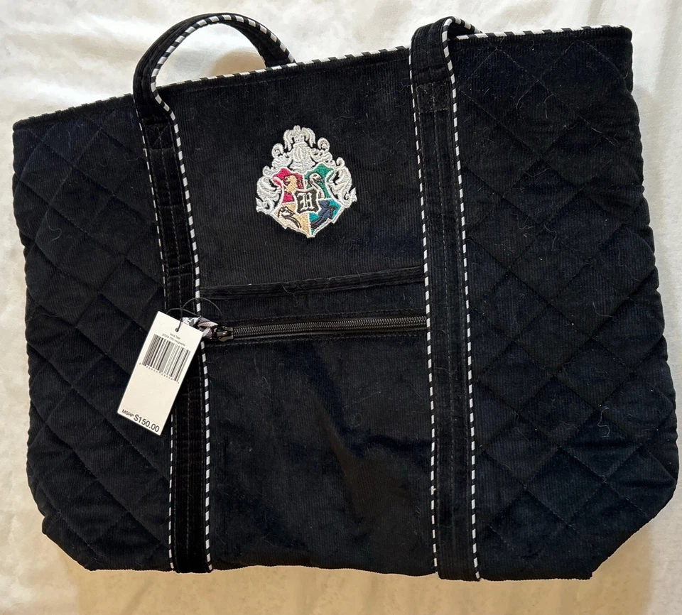 Vera Bradley Harry Potter Tote Bag Hogwarts Black Corduroy