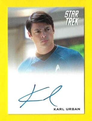 2009 Star Trek Film Autogramm Karl Urban Als Dr.Leonard Mccoy " Knochen Zoll - Bild 1 von 3