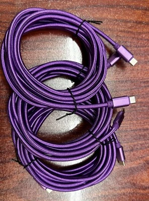 3 Pack 10FT USB-C to USB-C Cable Fast Charge Type C Charging Cord Charger Rapid - Image 1 of 4