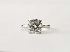 2.00 Carat Moissanite Forever Classic Solitaire Ring 10k Gold Charles & Colvard - Picture 1 of 7