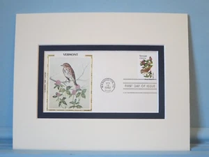 State Bird & Flower of Vermont - Hermit Thrush & Red Clover  & First Day Cover - Picture 1 of 1