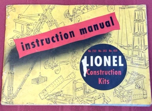 Kits de construcción de montador manual de instrucciones Lionel 1948 vintage 232, 343, 454 - Imagen 1 de 14