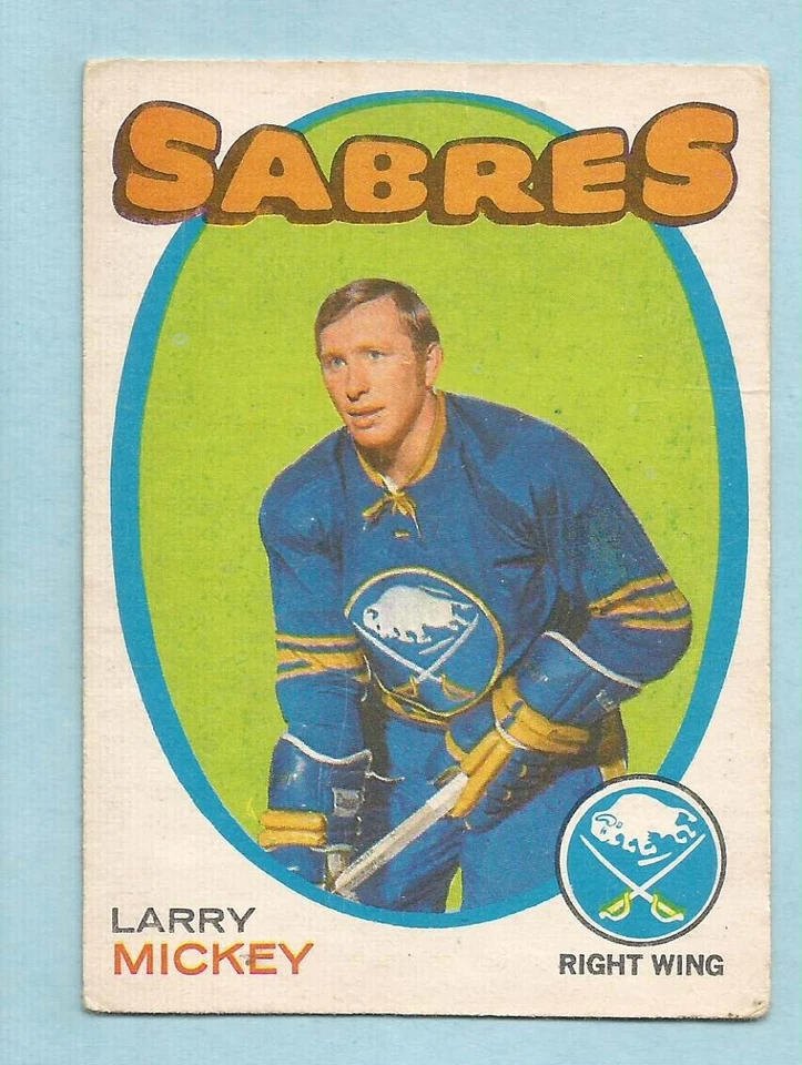 1971-72 OPC O-Pee-Chee Hockey Larry Mickey #167 Buffalo Sabres VG **2 - Image 1 of 1