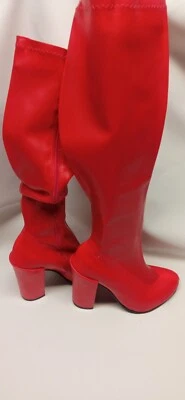 Latex Rubber Knee High Boots Many Colours Size 37 - 47 Rv , New, 11 CM Heel, Bl - Image 1 of 4