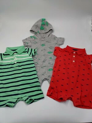 Conjunto de verano para niños infantes 6 meses de una pieza ~2 son estilo polo/1 son dinosaurios  Foto 1 de 4