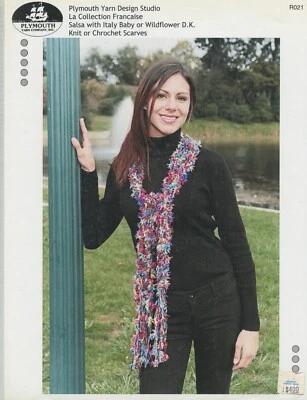 Plymouth Knitting or Crochet Pattern R021 - Easy Scarf - Image 1 of 2