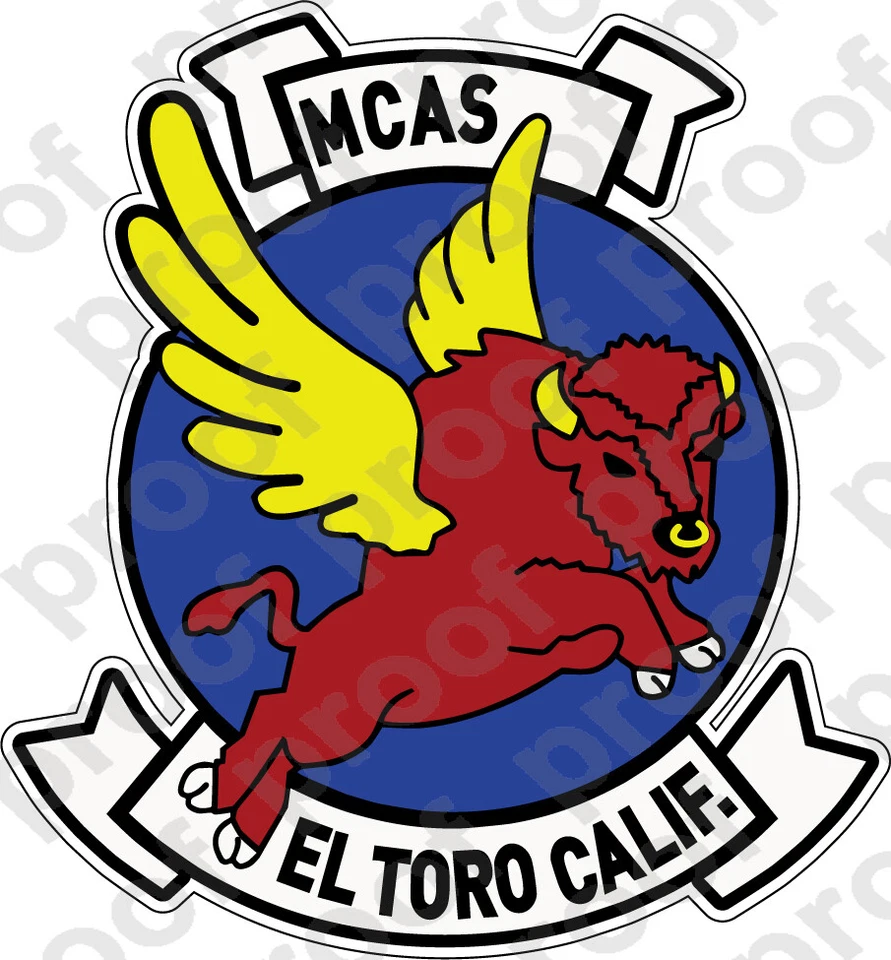 STICKER USMC MCAS EL TORO A USMC Lisc # 20187