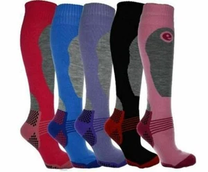INVIERNO TERMO CALCETINES LARGOS DE ESQUÍ SEÑORA NIÑAS HOMBRE SNOWBOARD BOTAS DE SENDERISMO CALCETINES REINO UNIDO - Imagen 1 de 3