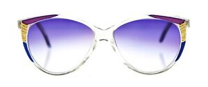 New GUCCI GG115 668 55mm Purple Crystal Sunglasses Vintage Old Stock Italy