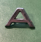 "A" - VINTAGE METAL CAR BADGE / EMBLEM WITH PINS  - 35 X 25  MM