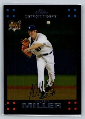 2007 Topps Chrome Baseball #298 Andrew Miller RC Detroit Tigers - Image 1 of 2
