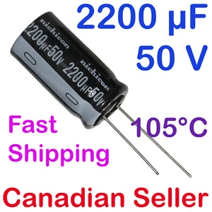 1/5/10pcs 2200uF 50V 16x31.5mm Nichicon VY For Power Supply TV AUDIO VIDEO - Picture 1 of 1