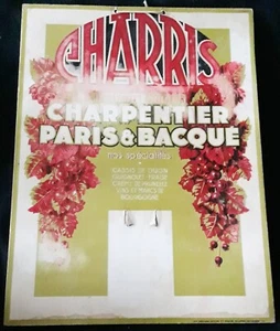 ANCIENNE PLAQUE CARTON SERIGRAPHIEE-CHARRIS BOISSONS PARIS ET BACQUE  N°708/110 - Imagen 1 de 5
