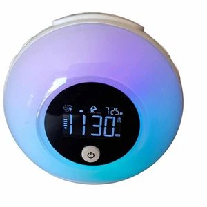 Color Changing LED Digital Display Alarm Clock Bluetooth Speaker Night Light - Picture 1 of 12