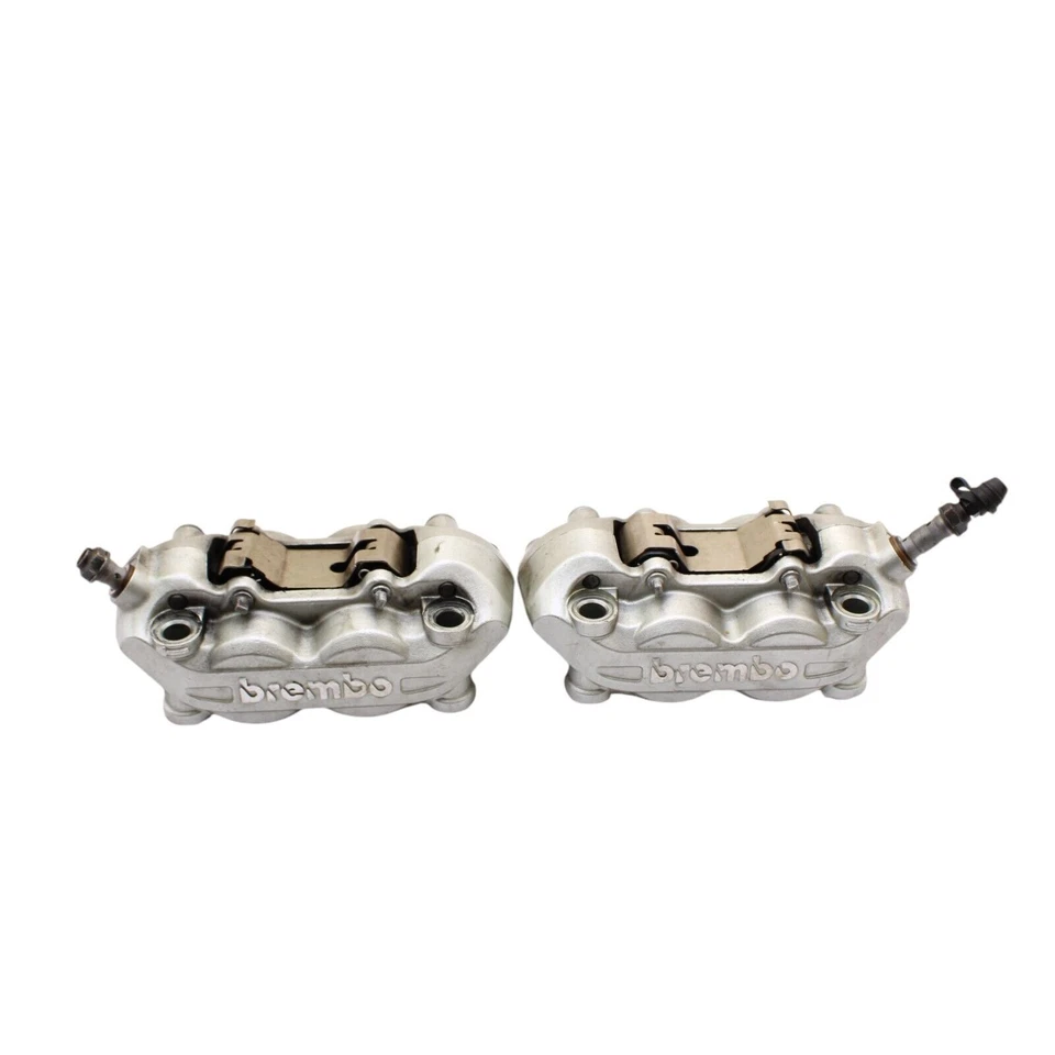 2008 - 2013 DUCATI 848 FRONT BRAKE CALIPER SET PAIR BREMBO RIGHT LEFT SILVER - Image 1 of 4