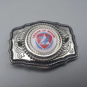 Legion of Moose Belt Buckle 3.25x2.25 Metal Vintage Rare Loyal Order Collectible - Picture 1 of 3