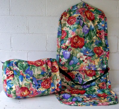 Designer Travel Set~Gloria Rae for Lady Love~Quilted Duffel & Garment Bags~USA - Image 1 of 4