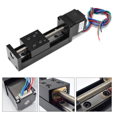 Cross Sliding Table Linear Actuator Stage 50-300mm Travel & Nema11 Stepper Motor - Image 1 of 4