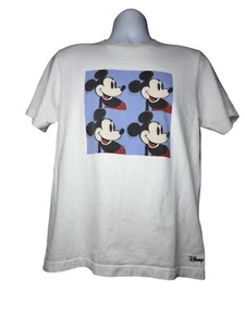 Disney UTI Mickey Mouse Andy Warhol Men Medium T Shirt 4 Mickeys White - Picture 1 of 6