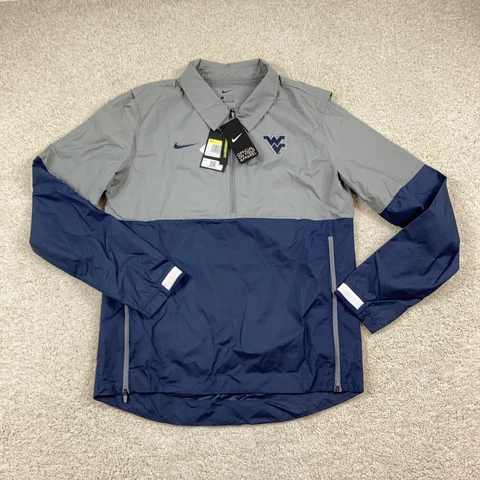 Nike West Virginia Mountaineers Mens Small Windbreaker Jacket Grey CQ5136-002 Cover