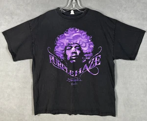 Jimi Hendrix Mens Shirt L Black Delta Tag Rock Music Purple Haze - Picture 1 of 11