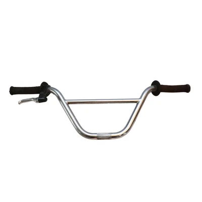 Powerlite P19 Handlebars BMX Bicycle 27" Wide " 9 Rise, Chrome w/brake lever - Image 1 of 4