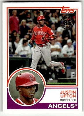 2018 Topps #83-55 Justin Upton 1983 Topps Baseball Los Angeles Angels Baseball - Image 1 of 2