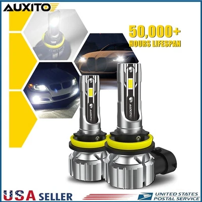 H11 H8 LED Headlight Kit High Low Beam Bulb Super Bright 6500K White 20000LM B - Image 1 of 4