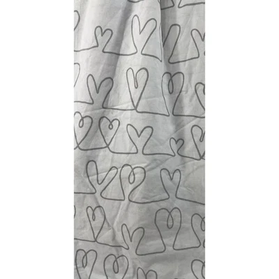 Edredón vintage años 90 IKEA KARLEKSORT Hearts Beat Full Queen talla 84 X 94 blanco gris Foto 1 de 4