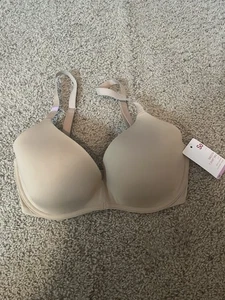 Juniors' SO So Soft T-Shirt Bra Underwire 34D Beige - Picture 1 of 2