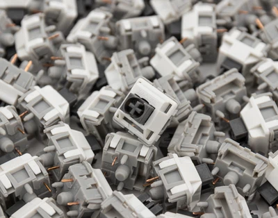 (x108) LUBED & FILMED invokeys black sesame v2 linear keyboard switches - Image 1 of 2