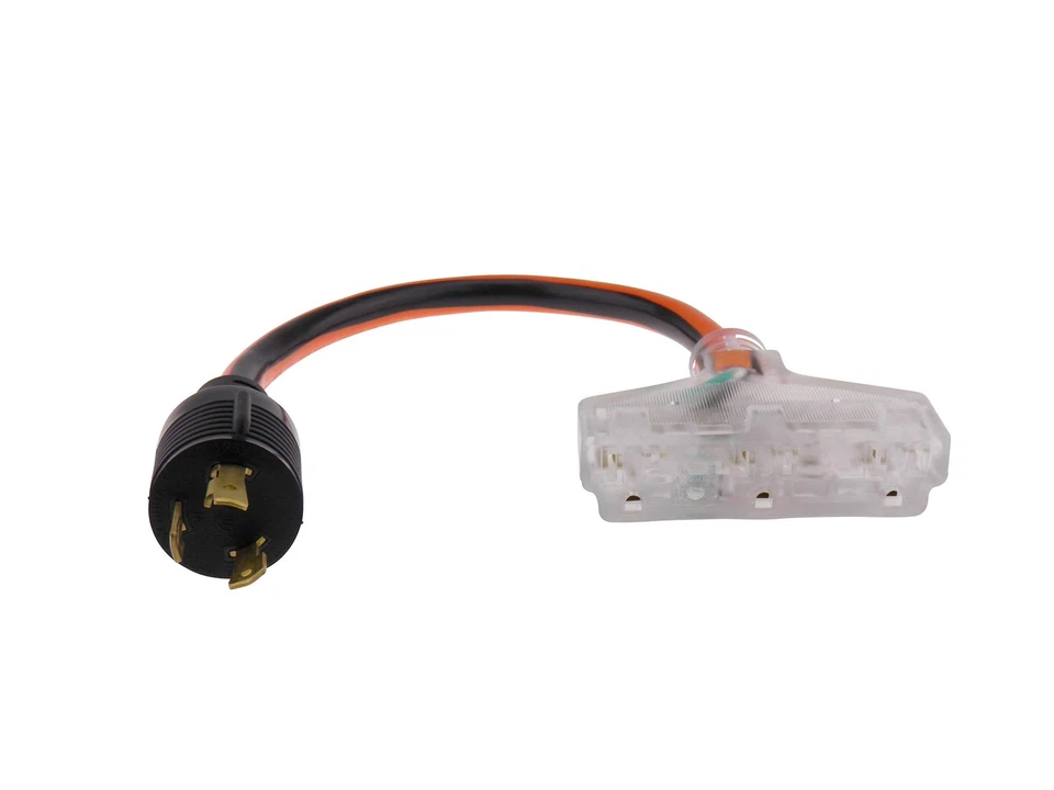 Nema L5-30 Generator Power Cord 3 Wire 10 Gauge 125v 30 Amp (Pigtail Adapter ... - Image 1 of 4