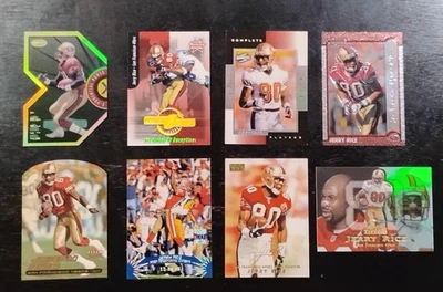 Lot of 8 HOFer Jerry Rice inserts and short prints - 2 Serial #'d - NM or Better - Image 1 of 4