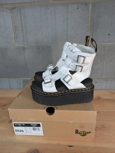 Dr Martens Giavanna Platform Gladiator Sandals Women's In White Leather Size 3UK - Picture 1 of 4