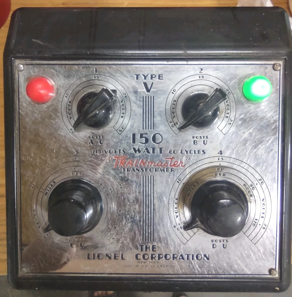***SIN PROBAR*** Transformador de tren Lionel Trainmaster tipo V 150 vatios de posguerra de colección Foto 1 de 4