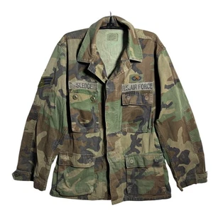 US Air Force Camo Field Jacket SLEDGE Military Patches Small Regular - Picture 1 of 11