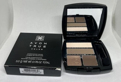 Avon True Color Quad in Mocha Latte New In box  eyeshadow discontinued nos - Image 1 of 4