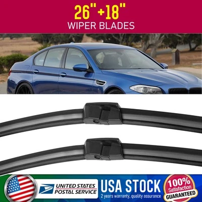 OEM QUALITY REPLACE 26''+18'' Side lock WINDSHIELD WIPER BLADES FOR BMW 535i - Imagem 1 de 4