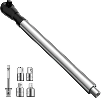 1/2" Offset Extension Wrench, Impact Ratchet Extender for Electric Drill, with 3 - Image 1 of 4