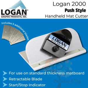 Logan Mat Board Cutter 2000 - Bevel Push Style Mat Cutter Framing 5 Spare Blades - Bild 1 von 11